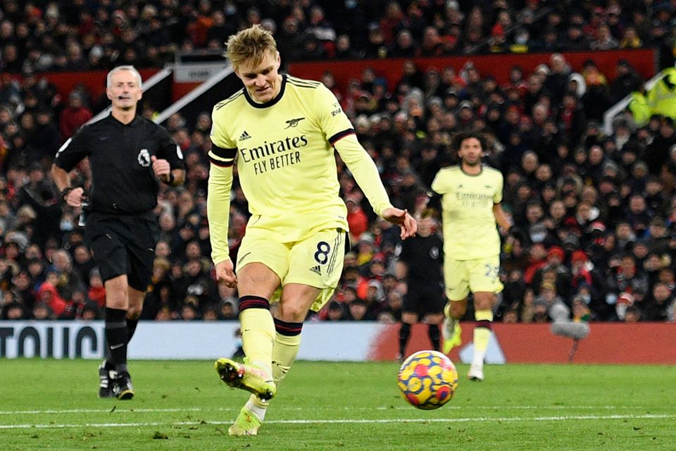 Martin Odegaard equalised for Arsenal just two minutes later