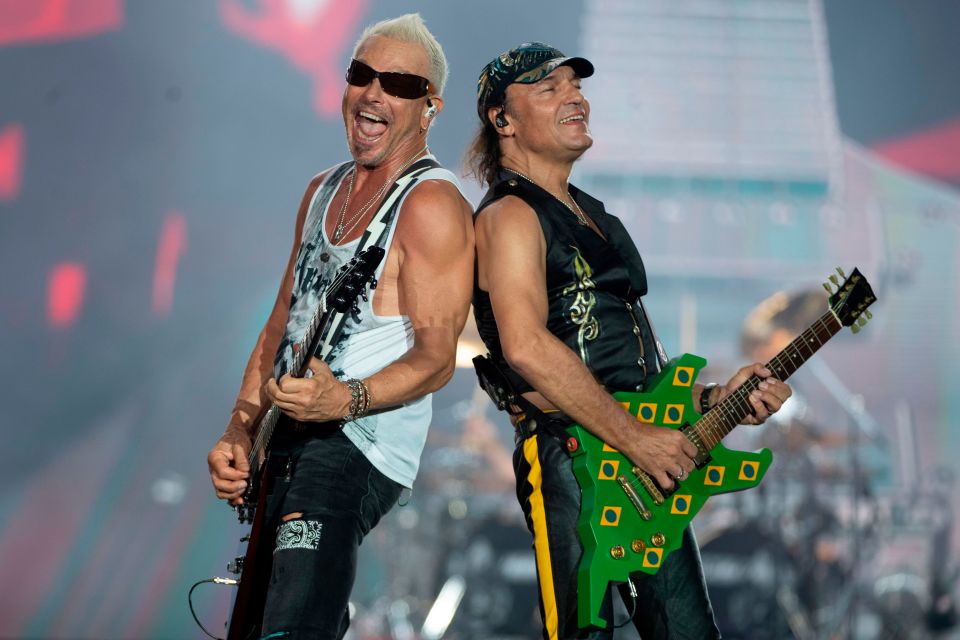 Guitarists from the rock band Scorpions - Rudolf Schenker and Matthias Jabs