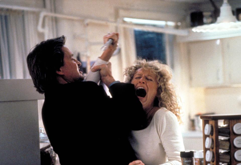 Michael Douglas and Glenn Close starring in eighties psychological thriller Fatal Attraction