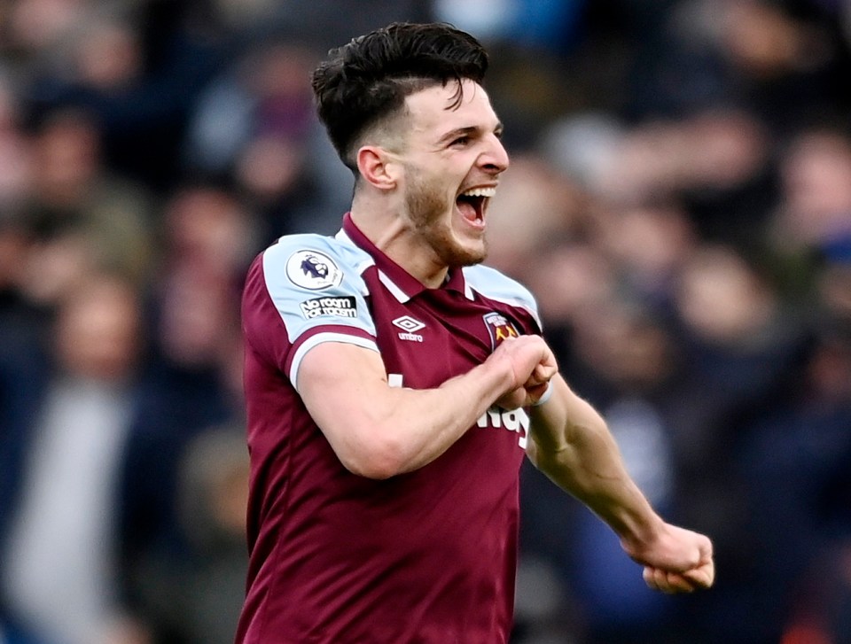 Hammers skipper Declan Rice enjoyed another big win over a title challenger