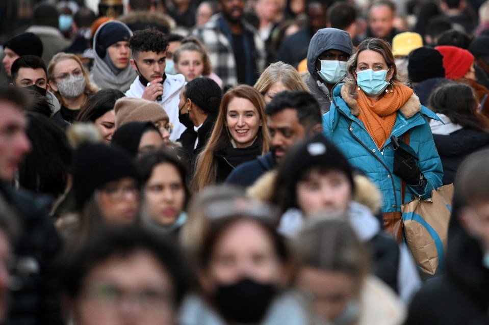 Omicron is “transmitting rapidly and successfully”, according to the UK Health and Security Agency. Pictured: Oxford Street on December 4