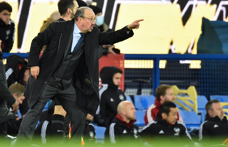 Rafa Benitez is under mounting pressure as Everton struggle for form