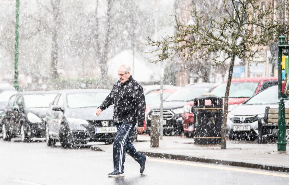 Up to 10 inches of snow could fall in parts of the UK after Christmas