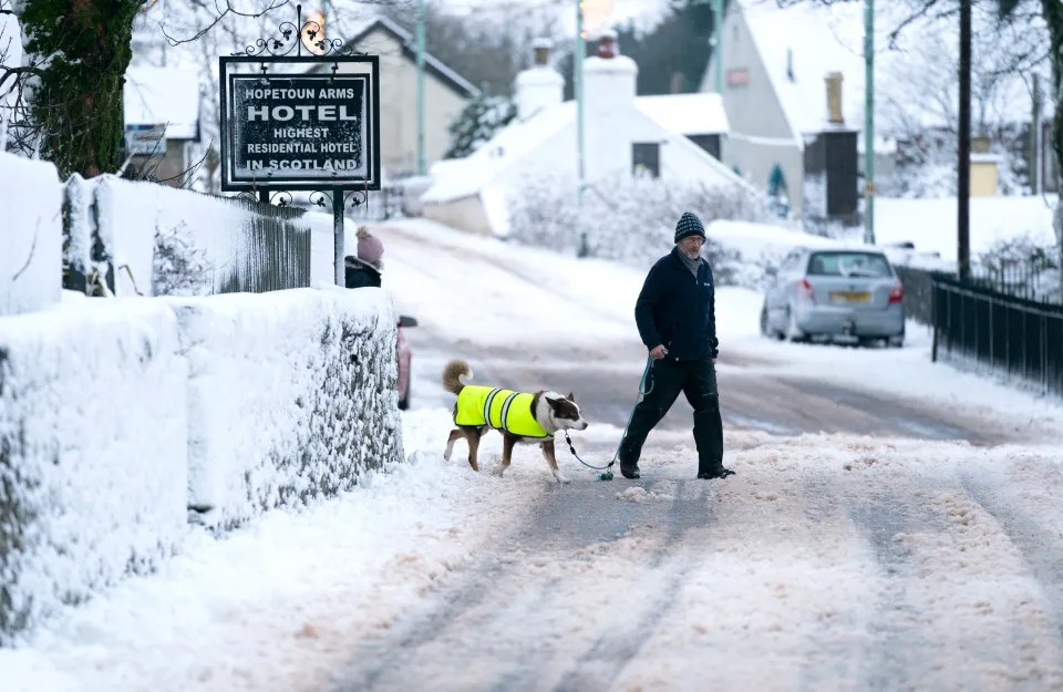 Snowfall in South Lanarkshire earlier this month