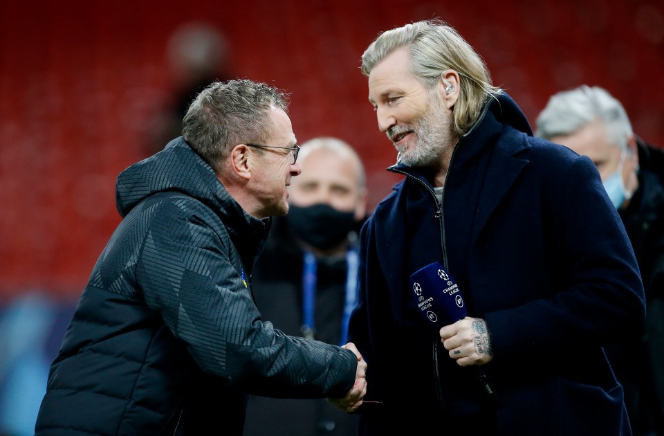 Savage also met with United interim boss Ralf Rangnick ahead of kick-off