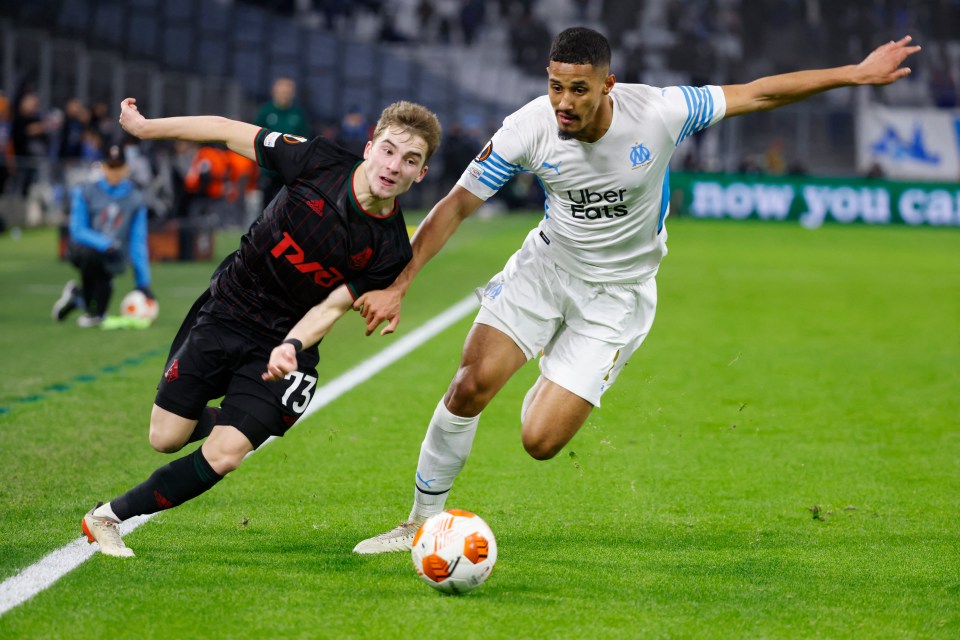 French defender William Saliba is on loan at Marseille for the season from Arsenal