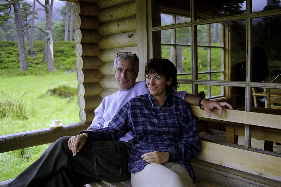 Epstein and Maxwell were photographed at The Queen's log cabin in Balmoral