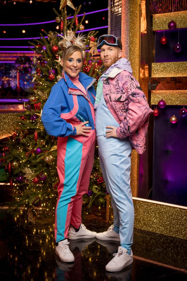 Mel Giedroyc and Neil Jones.