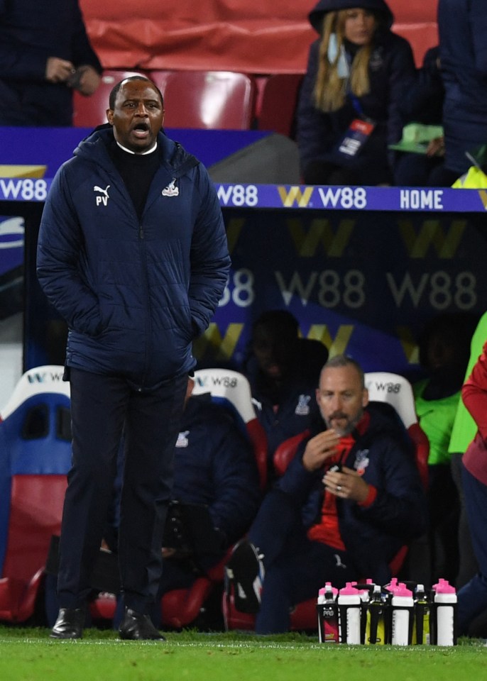 Palace chief Patrick Vieira saw his side put more pressure on Rafa Benitez