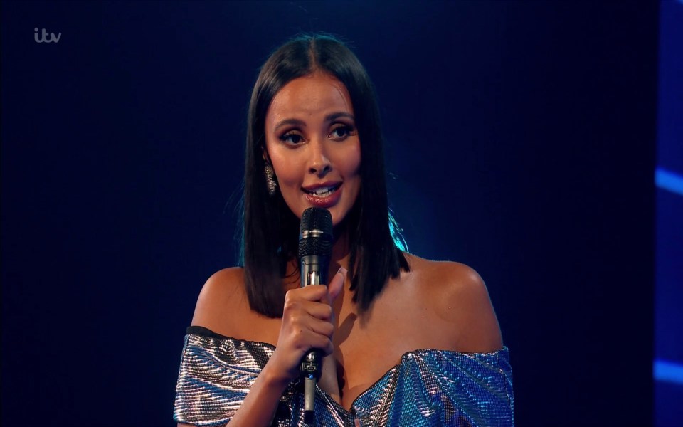 Host Maya Jama also made a dig at Dawn's singing experience