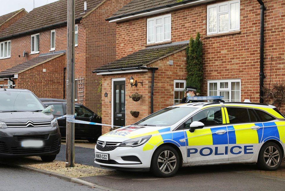 A mum and dad were found dead and injured at a house in Austins Mead in Bovingdon, Hertfordshire