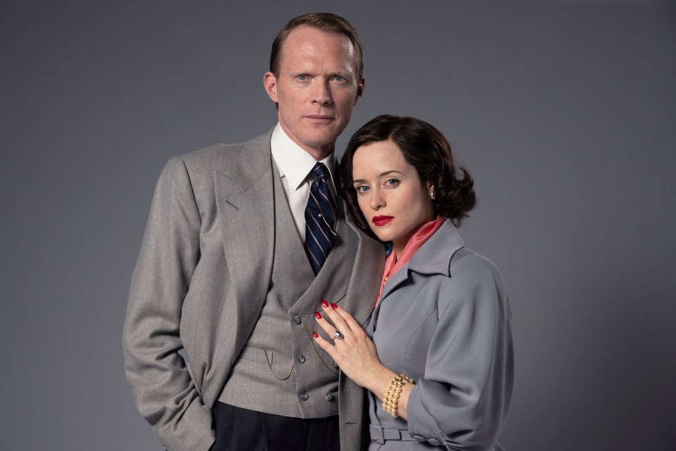 Paul Bettany and Claire Foy as the Duke and Duchess of Argyll in A Very British Scandal