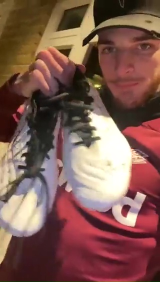 Hammers ace Declan Rice also sent a message of support and donated two pairs of signed boots to be auctioned