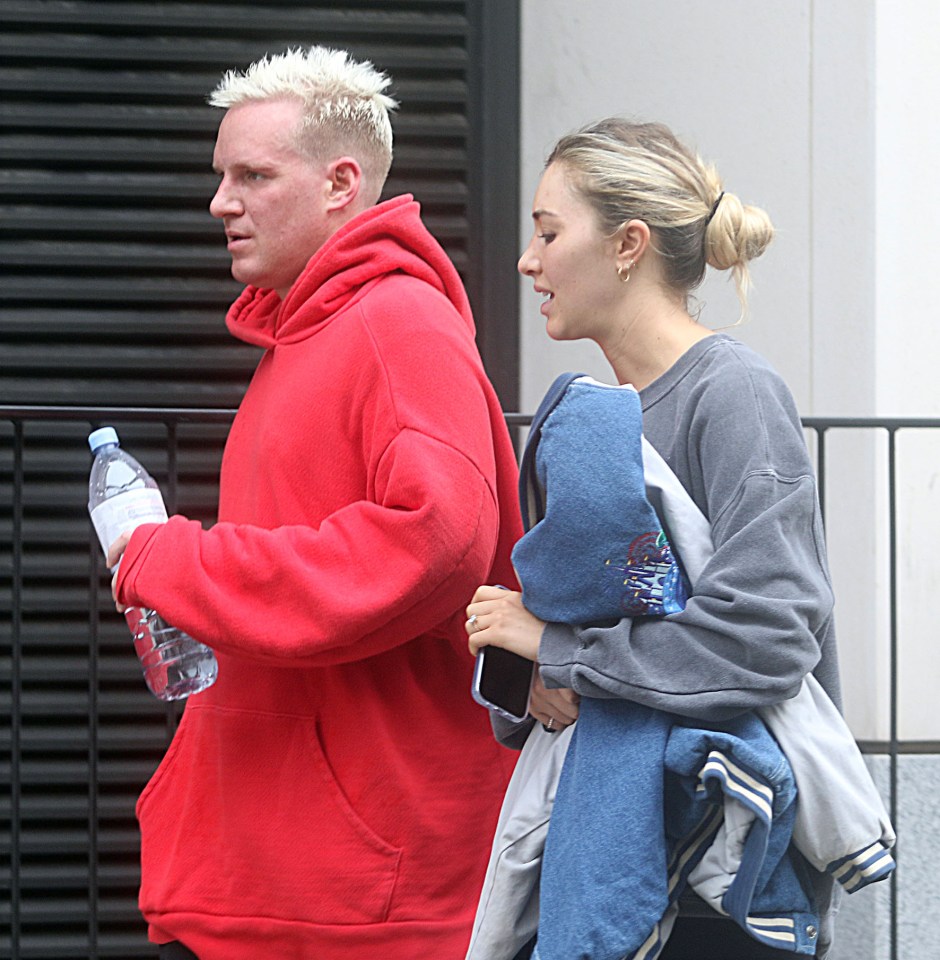 Jamie Laing and Sophie Habboo were out for a stroll this morning