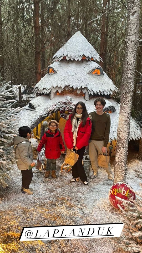 The family day out included a number of festive activities