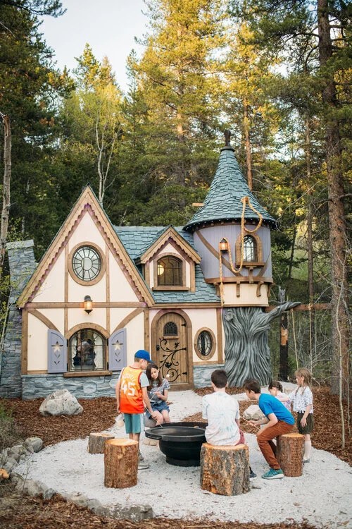 A woman has built a Rapunzel-themed cottage