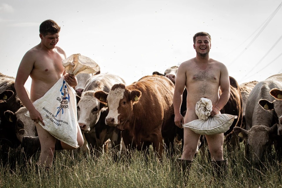 The calendar was organised by the Lothian and Peeblesshire Young Farmers Club in Scotland