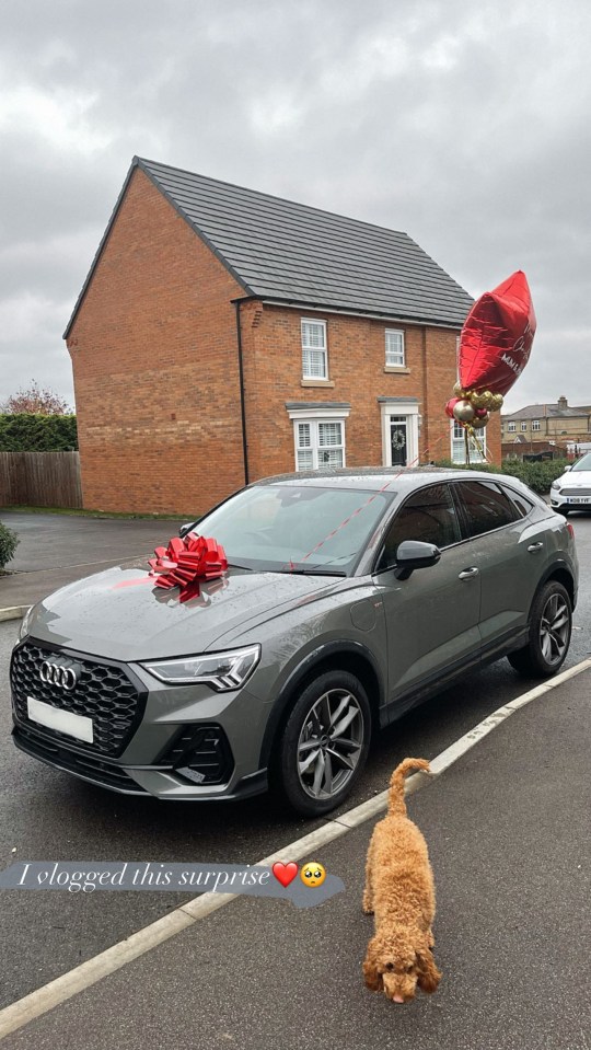 Molly surprised her mum, Debbie Gordon, on Christmas Day with the new set of wheels