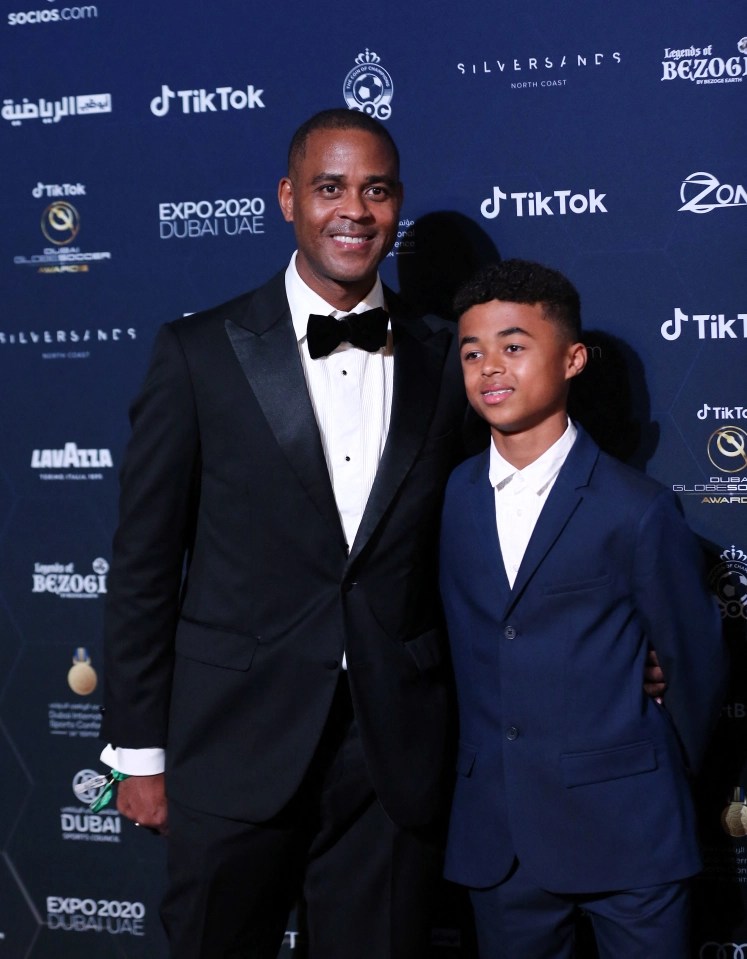 Patrick Kluivert attended with his son Shane