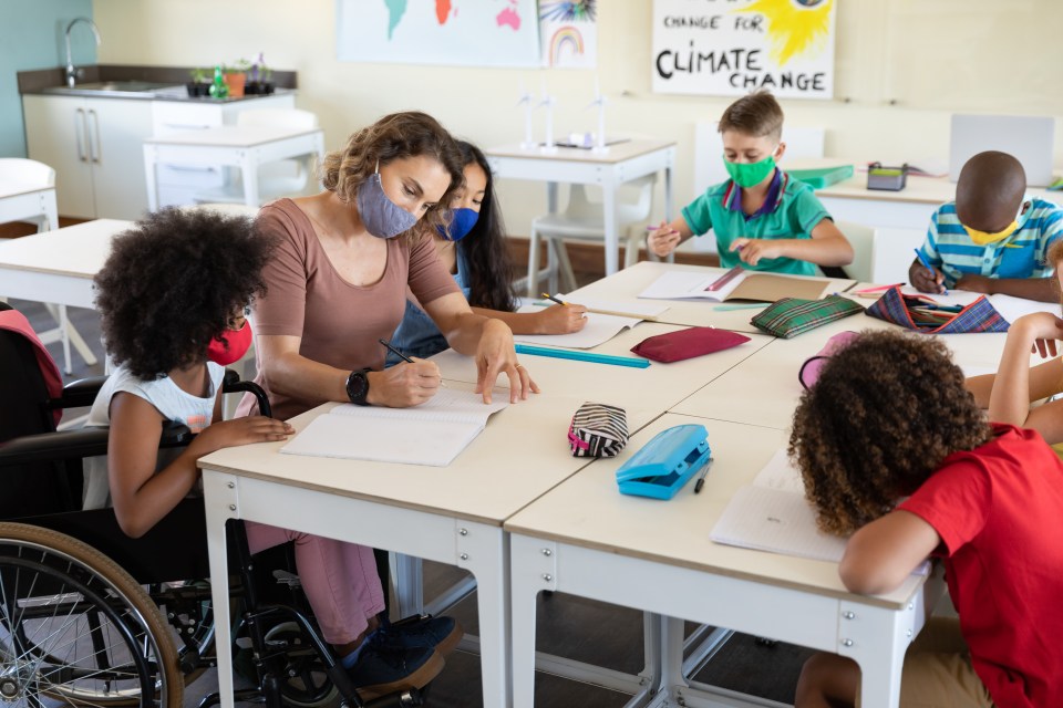 ALL school kids should wear masks in their lessons, school bosses say