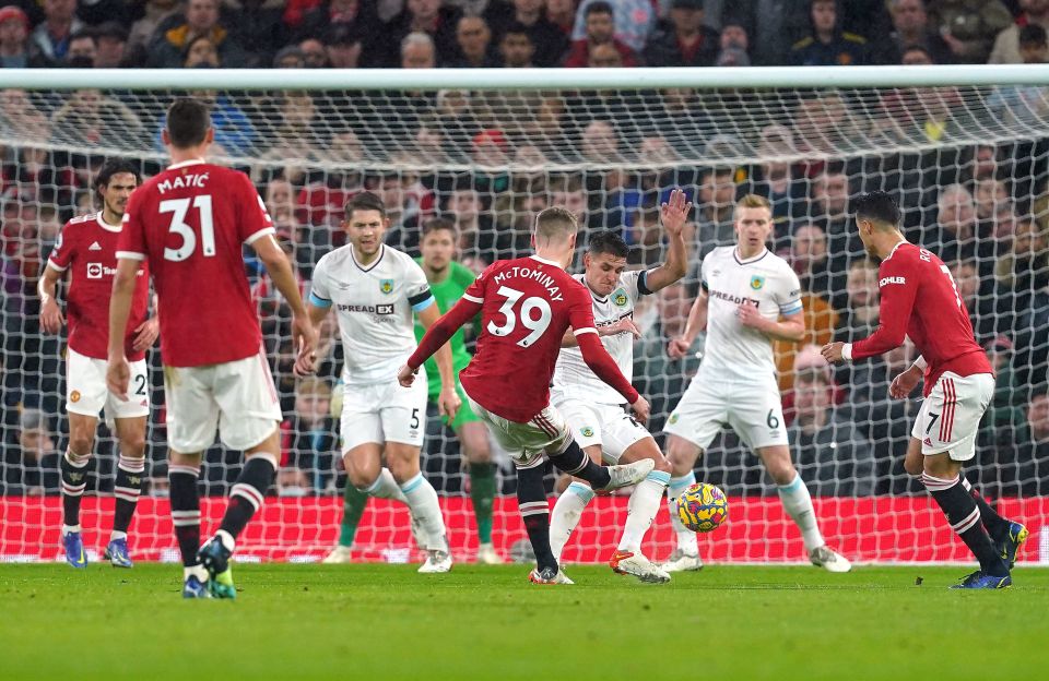 McTominay fired through a crowd of players to ease the nerves around Old Trafford