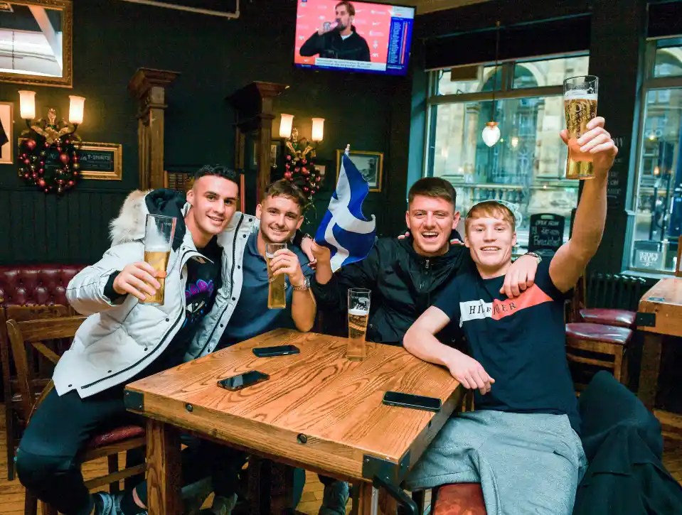 Scots flooded the pubs in England