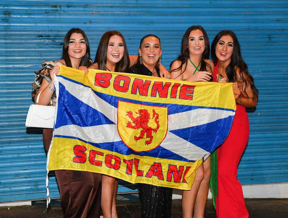 A group from Dundee partying across the border in Newcastle after celebrations were cancelled