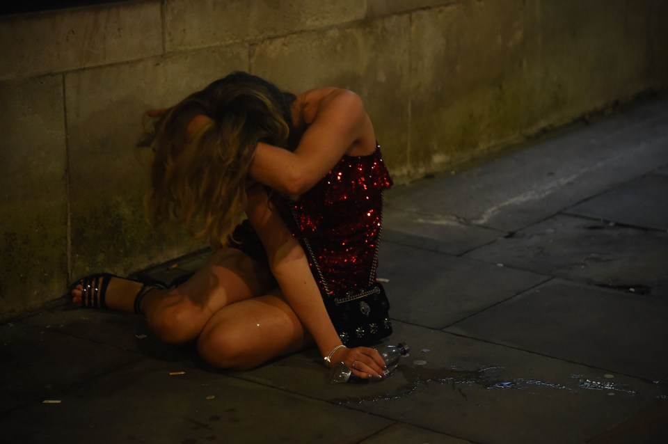 The festivities appeared too much for this girl in Manchester