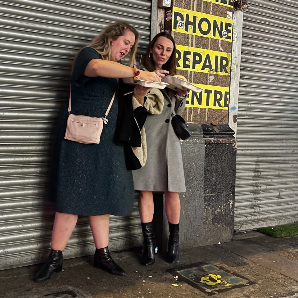 Two girls line their stomachs after a night boozing