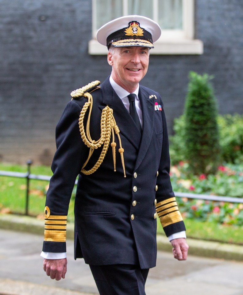 Admiral Sir Tony Radakin toured their base on Monday