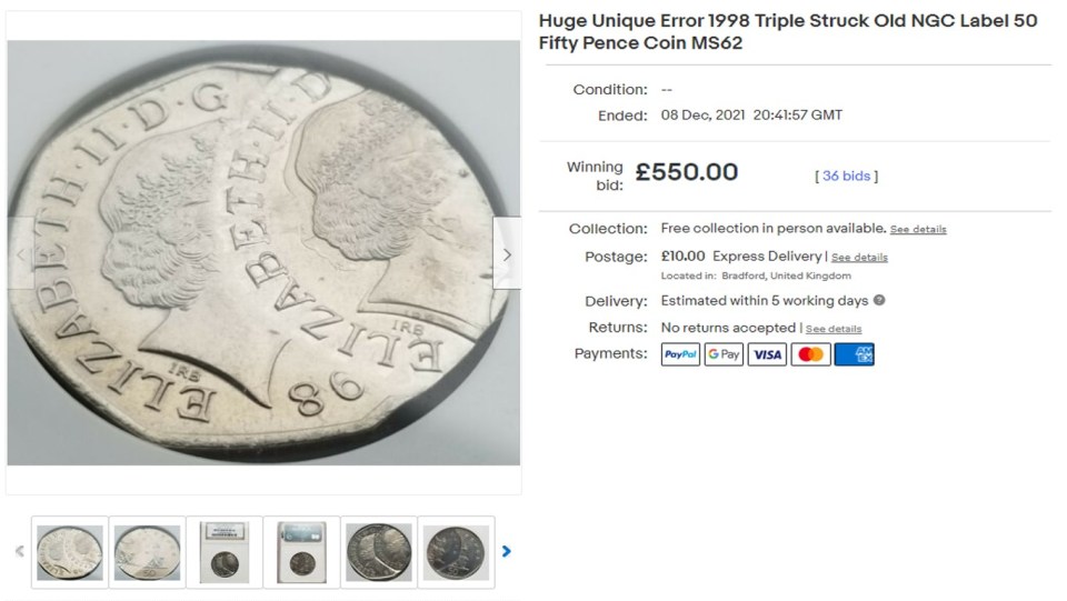 Over 30 bids were placed on the coin so we know collectors were keen