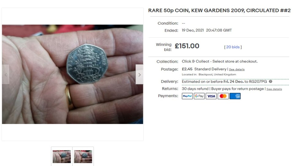 Many bids were placed on the rare coin