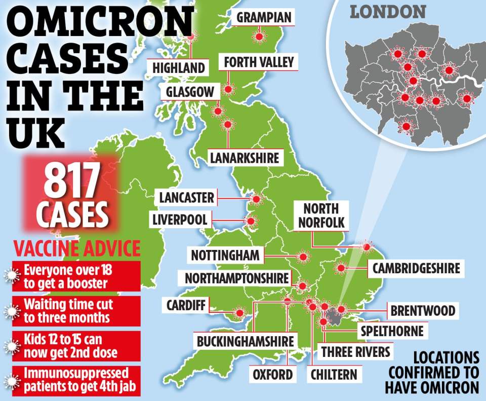 The graph above shows the number of cases of Omicron that have been detected in the UK