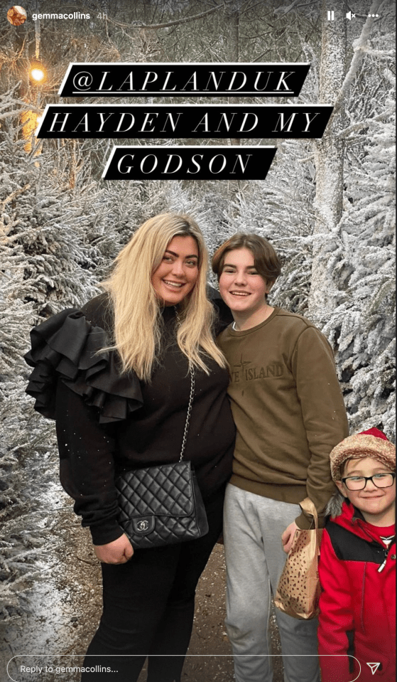 The reality TV queen enjoyed some quality time with her nephew and Godson