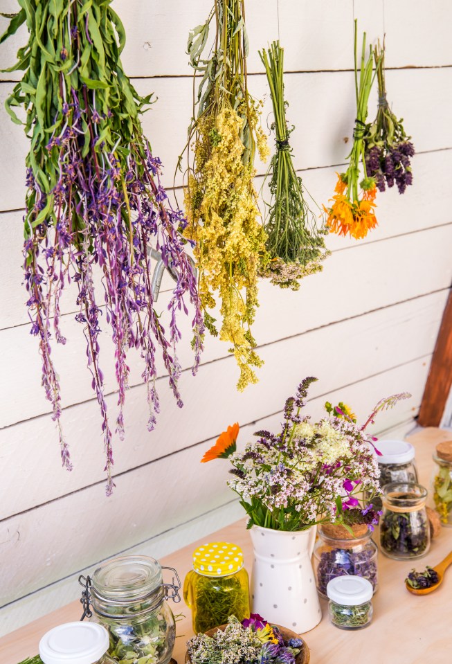 Hanging flowers is a great way to preserve them