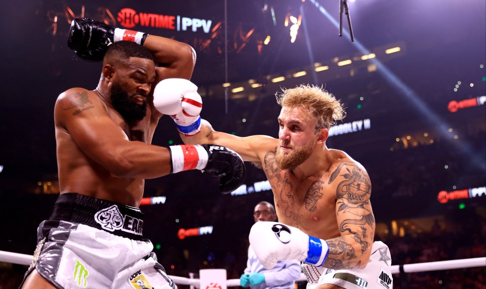 Jake Paul knocked out Tyron Woodley in their boxing rematch in Florida last weekend