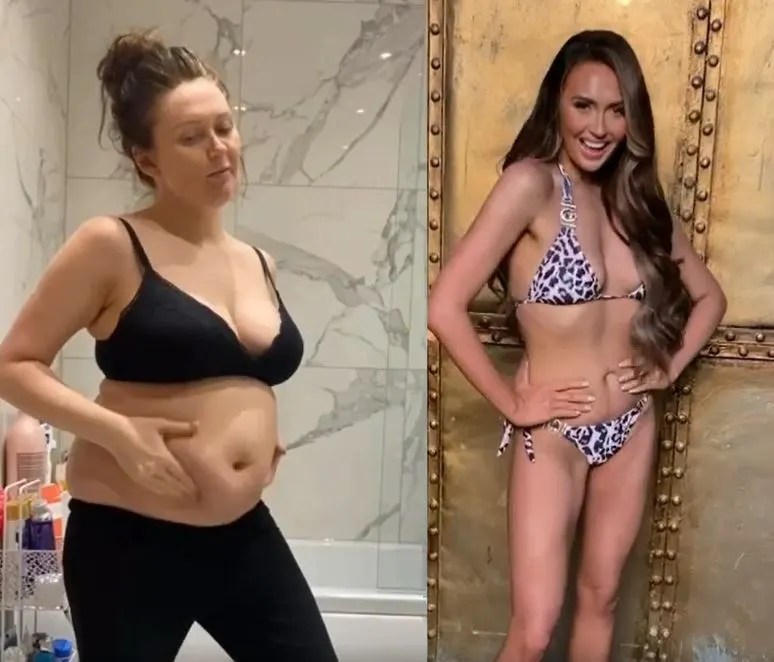 Charlotte took to Instagram to show off her amazing body transformation