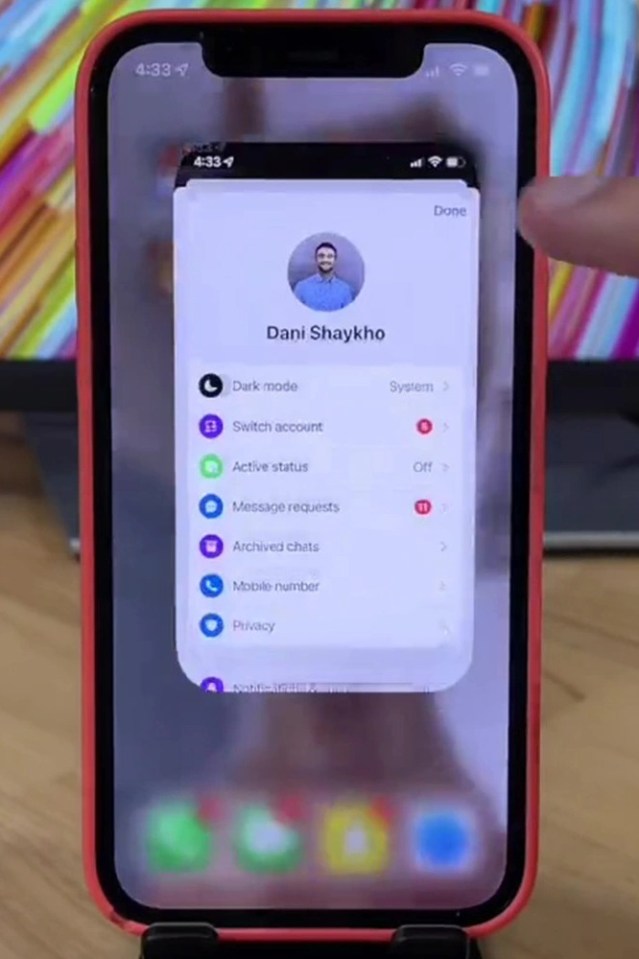 Go to the privacy settings to start using Face ID on Facebook Messenger