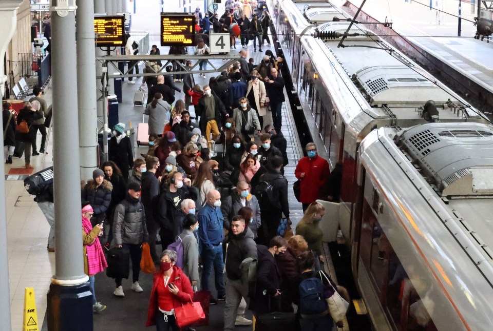 Travellers were hit with train chaos with worker strikes and Covid-related staff shortages