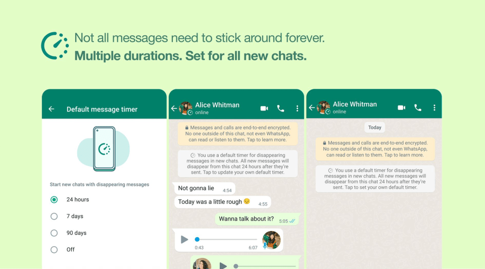 WhatsApp is adding automatic message deletion