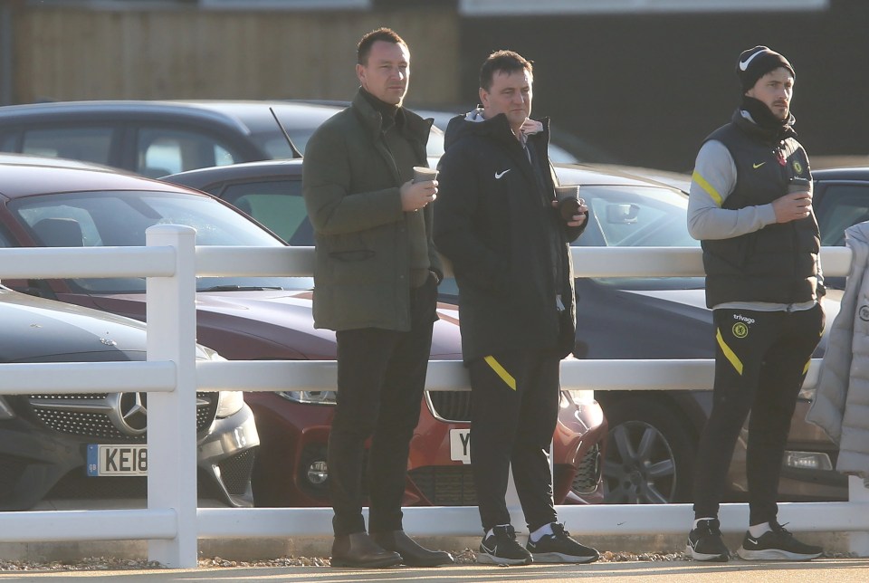 John Terry watching Chelsea's Under-23s