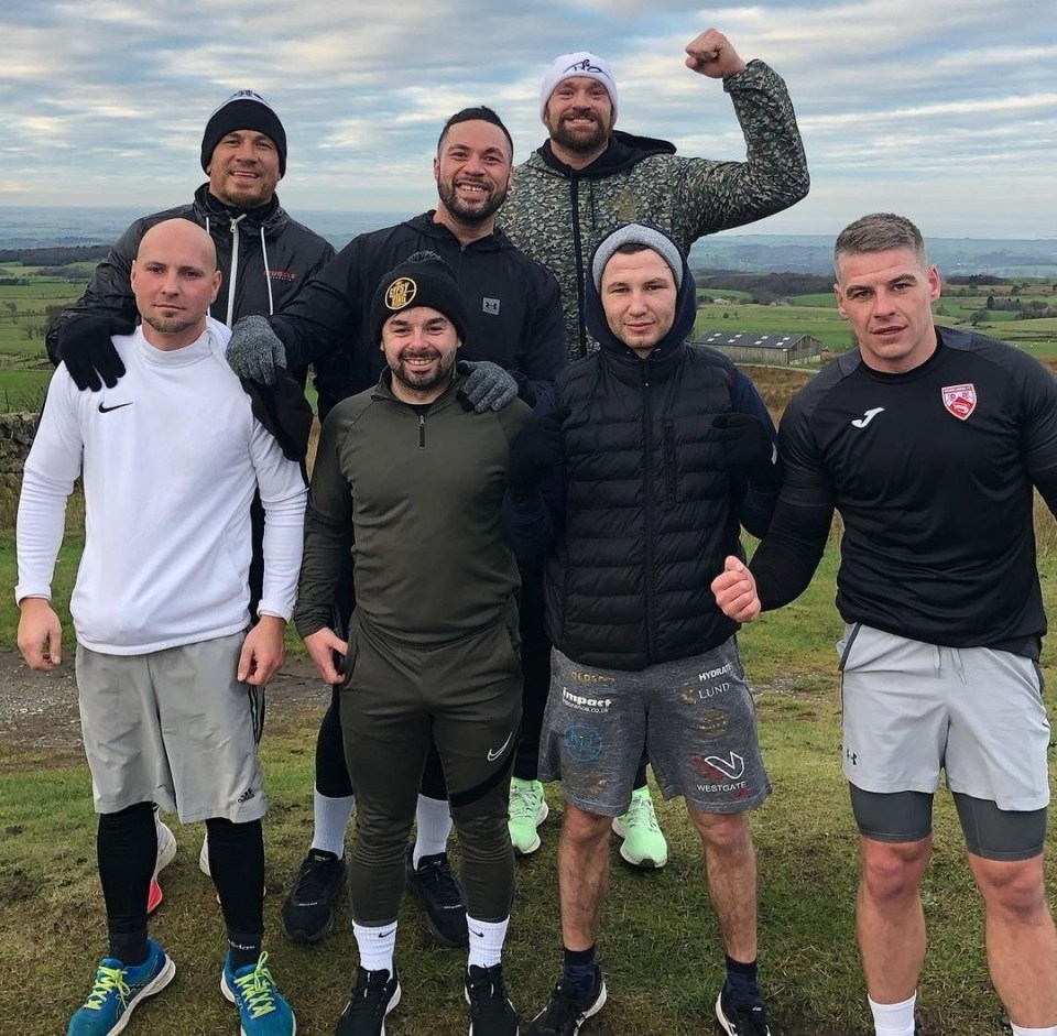 WBC champ Tyson Fury has some new training buddies  -including a former rugby star