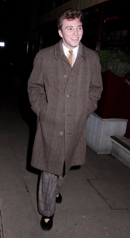 Rocco Ritchie wore this dapper checked coat over a matching suit for dinner at Loulou’s in Mayfair at the weekend