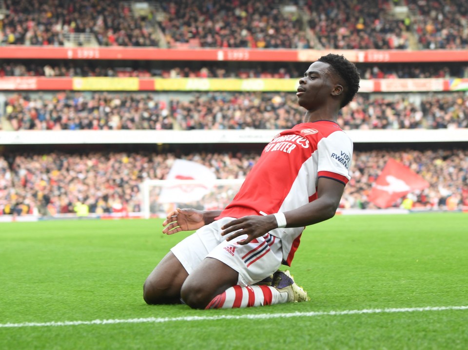 The 20-year-old celebrates his recent strike against Man City