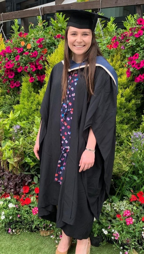 Oldest child Megan was the first of the brood to gain a degree