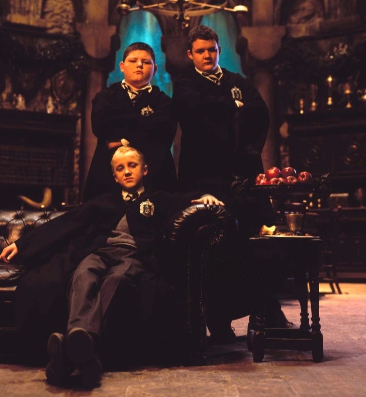 The actor (top left) played bully and Draco Malfoy's pal in the franchise