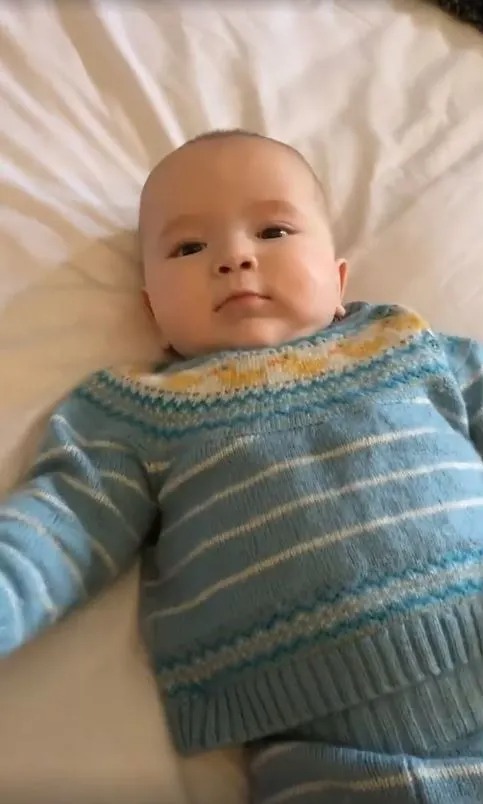 The star shared a series of sweet videos of the three-month-old