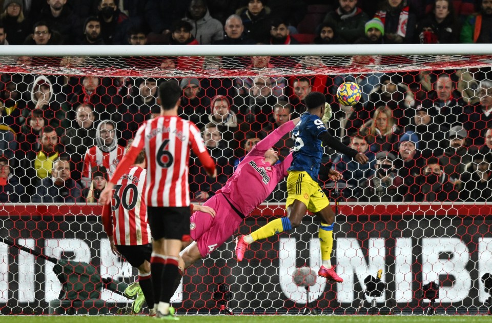 Brentford’s resistance was broken in the 55th minute when Elanga scored a brilliant goal