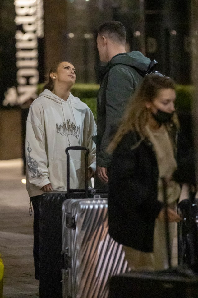 Maisie has formed a bond with the pro dancer, as these pics of them outside their hotel show