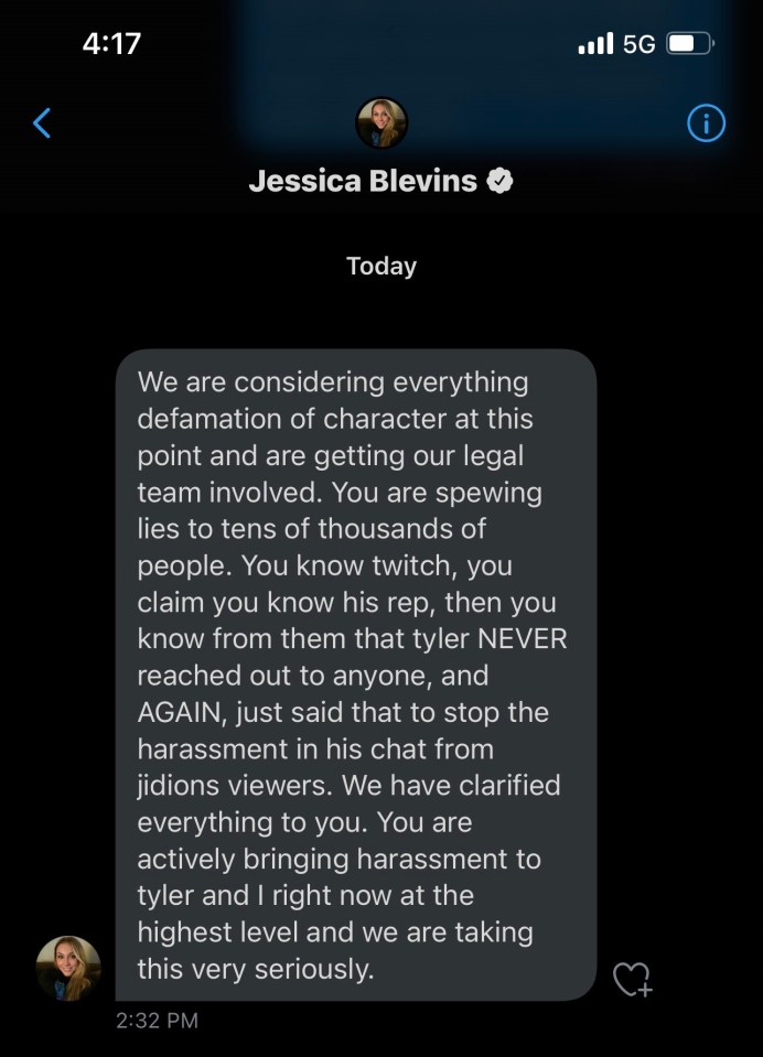 Ninja's manager and wife Jessica Blevins DMs Pokimane